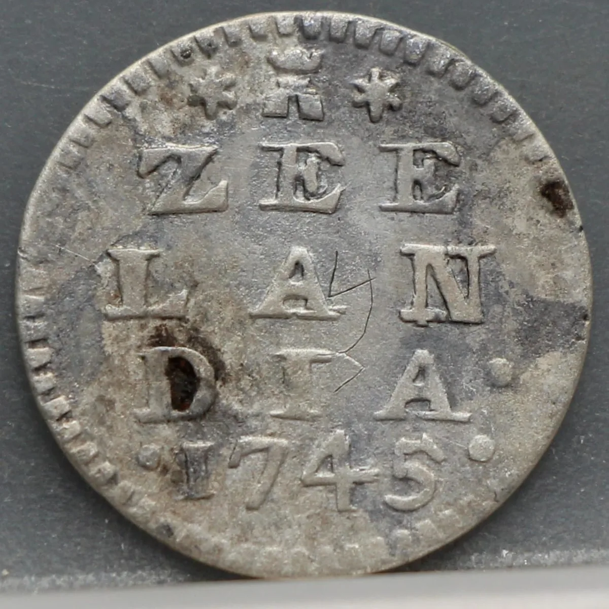 2 Stuiver 1745 Zeeland — Dubbele Wapenstuiver voorzijde, Zilver (Ag)