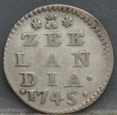 2 Stuiver 1745 Zeeland — Dubbele Wapenstuiver