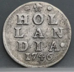 2 Stuiver 1746 Holland — Dubbele Wapenstuiver voorzijde