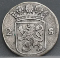 2 Stuiver 1746 Holland — Dubbele Wapenstuiver achterzijde