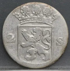 2 Stuiver 1752 Holland — Dubbele Wapenstuiver achterzijde