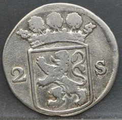 2 Stuiver 1752 Holland — Dubbele Wapenstuiver achterzijde