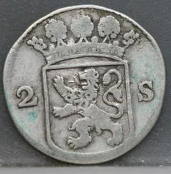 2 Stuiver 1752 Holland — Dubbele Wapenstuiver achterzijde