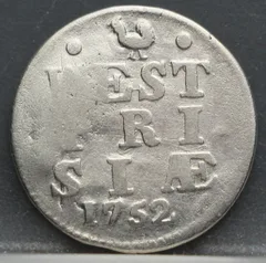 2 Stuiver 1752 — West-Friesland Zilver voorzijde