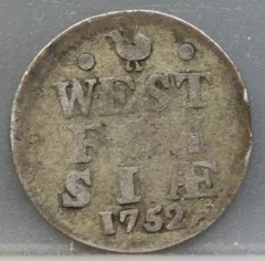 2 Stuiver 1752 — West-Friesland Zilver voorzijde