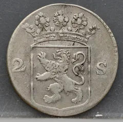 2 Stuiver 1753 Holland — Dubbele Wapenstuiver achterzijde