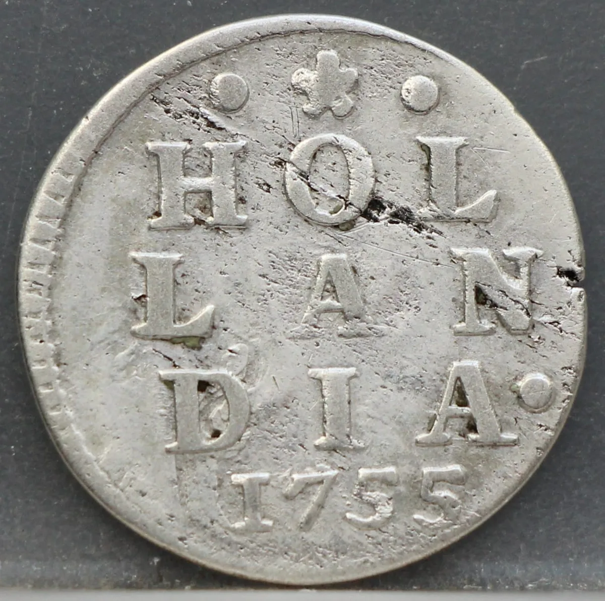 2 Stuiver 1755 Holland — Dubbele Wapenstuiver voorzijde
