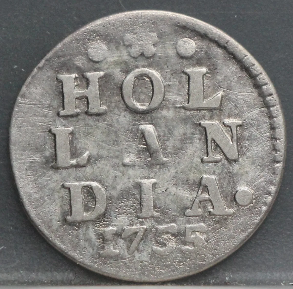 2 Stuiver 1755 Holland — Dubbele Wapenstuiver voorzijde