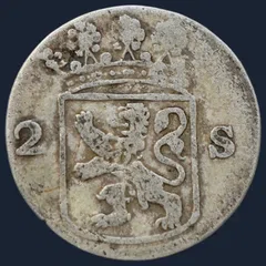2 Stuiver 1755 Holland — Dubbele Wapenstuiver 1755