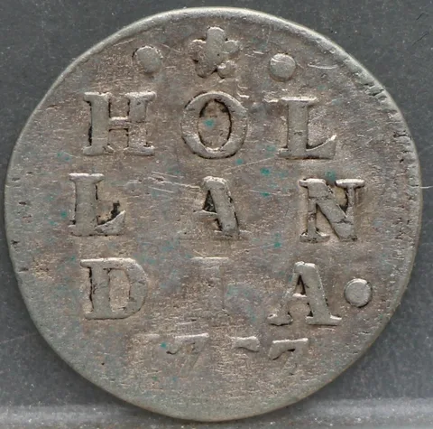 2 Stuiver 1757 Holland — Dubbele Wapenstuiver