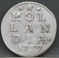 2 Stuiver 1757 Holland — Dubbele Wapenstuiver voorzijde