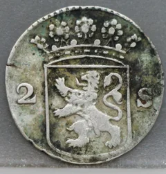 2 Stuiver 1757 Holland — Dubbele Wapenstuiver achterzijde