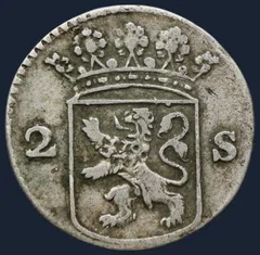 2 Stuiver 1757 Holland - dubbele wapenstuiver 1757