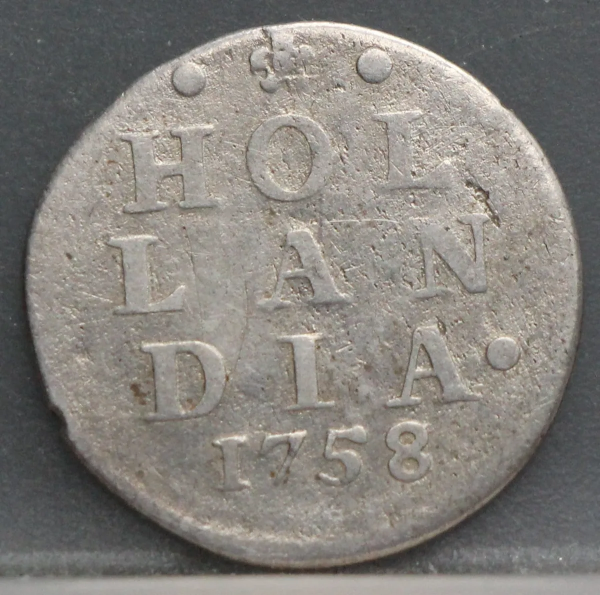 2 Stuiver 1758 Holland — Dubbele Wapenstuiver voorzijde