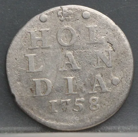 2 Stuiver 1758 Holland — Dubbele Wapenstuiver
