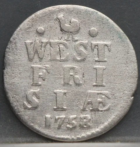2 Stuiver 1758 West-Friesland — Dubbele Wapenstuiver