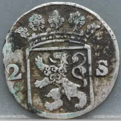 2 Stuiver 1759 Holland — Dubbele Wapenstuiver achterzijde