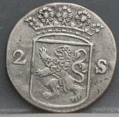 2 Stuiver 1759 Holland — Dubbele Wapenstuiver achterzijde