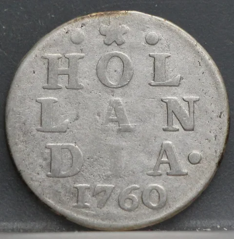 2 Stuiver 1760 Holland — Dubbele Wapenstuiver