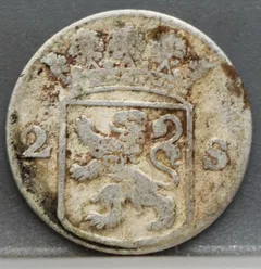2 Stuiver 1760 Holland — Dubbele Wapenstuiver achterzijde