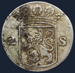 2 Stuiver 1760 Holland - dubbele wapenstuiver 1760