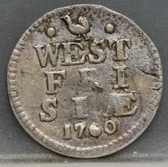 2 Stuiver 1760 West-Friesland — Dubbele Wapenstuiver voorzijde, Zilver