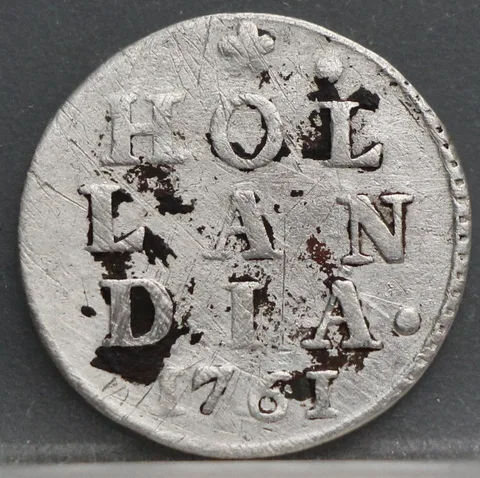 2 Stuiver 1761 Holland — Dubbele Wapenstuiver