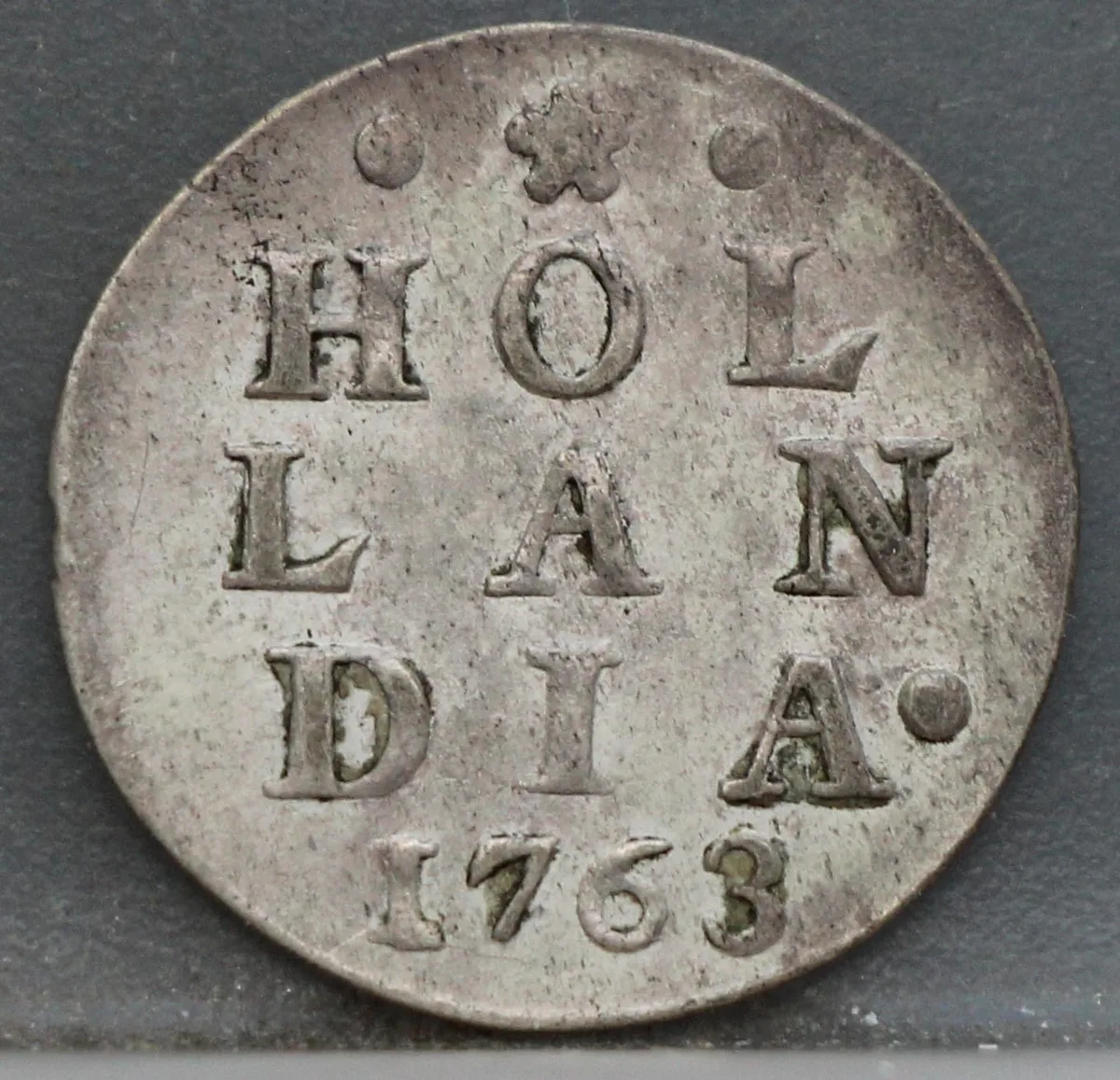 2 Stuiver 1763 Holland — Dubbele Wapenstuiver voorzijde
