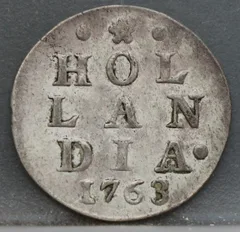 2 Stuiver 1763 Holland — Dubbele Wapenstuiver voorzijde