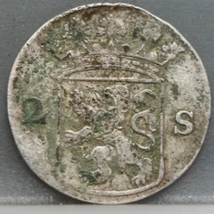 2 Stuiver 1763 Holland — Dubbele Wapenstuiver achterzijde