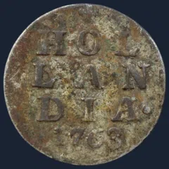 2 Stuiver 1763 Holland — Dubbele Wapenstuiver 1763 Holland