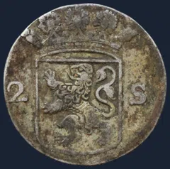 2 Stuiver 1763 Holland — Dubbele Wapenstuiver 1763 Holland