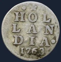 2 Stuiver 1763 Holland — Dubbele Wapenstuiver 1763 Holland