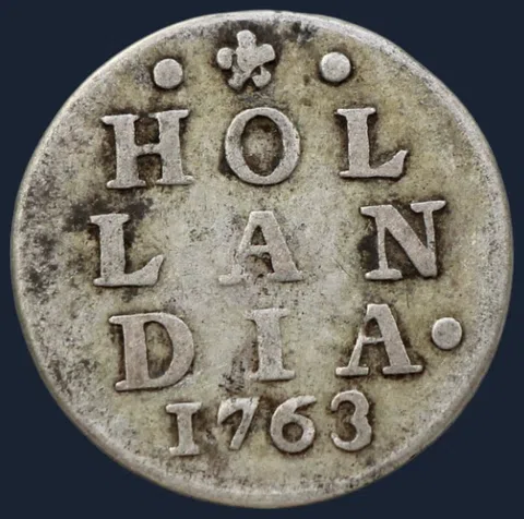 2 Stuiver 1763 Holland — Dubbele Wapenstuiver 1763 Holland