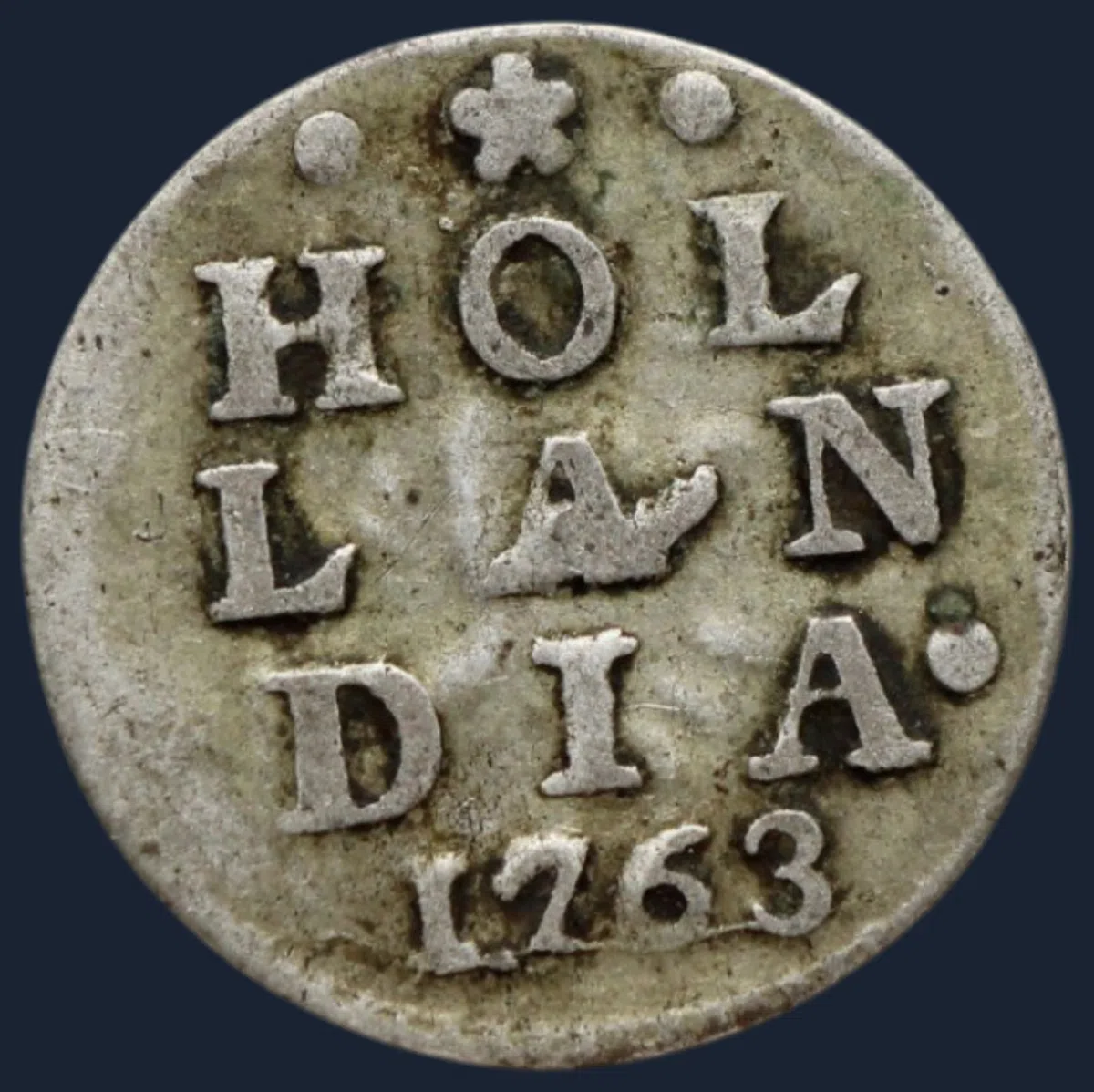 2 Stuiver 1763 Holland — Dubbele Wapenstuiver