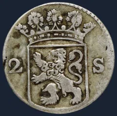 2 Stuiver 1763 Holland — Dubbele Wapenstuiver
