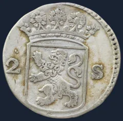 2 Stuiver 1763 Holland — Dubbele Wapenstuiver