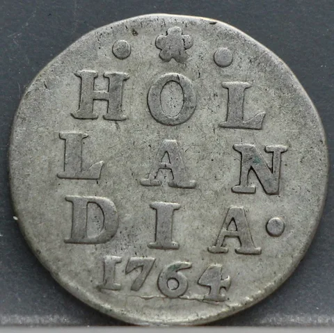 2 Stuiver 1764 Holland — Dubbele Wapenstuiver