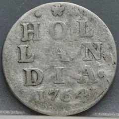 2 Stuiver 1764 Holland — Dubbele Wapenstuiver voorzijde