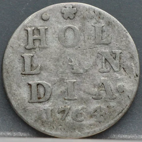 2 Stuiver 1764 Holland — Dubbele Wapenstuiver