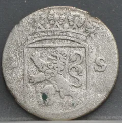 2 Stuiver 1765 Holland — Dubbele Wapenstuiver achterzijde