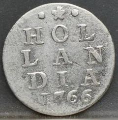 2 Stuiver 1766 Holland voorzijde