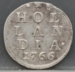 2 Stuiver 1766 Holland — Dubbele Wapenstuiver voorzijde