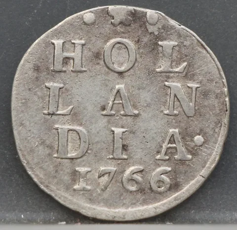 2 Stuiver 1766 Holland — Dubbele Wapenstuiver