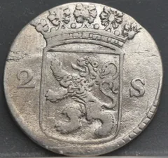 2 Stuiver 1766 Holland — Dubbele Wapenstuiver achterzijde