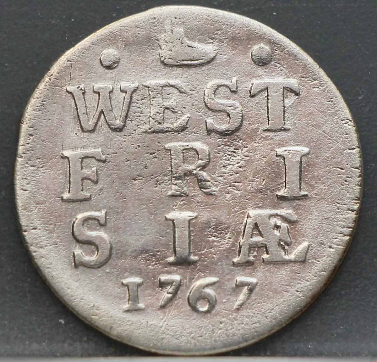 2 Stuiver 1767 — Dubbele Wapenstuiver West-Friesland Zilver voorzijde