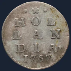 2 Stuiver 1767 Holland — Dubbele Wapenstuiver
