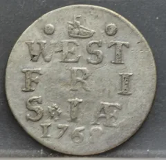 2 Stuiver 1768 — Dubbele Wapenstuiver West-Friesland voorzijde, Zilver