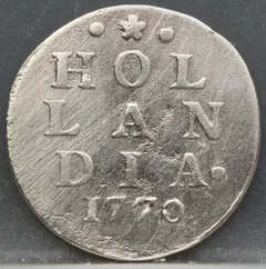 2 Stuiver 1770 Holland — Dubbele Wapenstuiver voorzijde