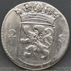 2 Stuiver 1770 Holland — Dubbele Wapenstuiver achterzijde